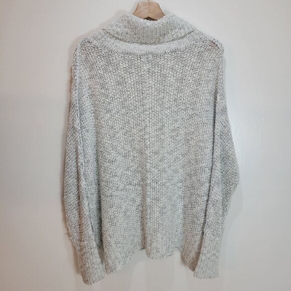 Lush Gray Knit Oversized Cowl Neck Sweater - Picture 7 of 9